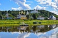 Beautiful scenery of the Gorokhovets town with Klyazma river